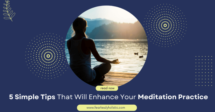 Meditation practice start guided infographic